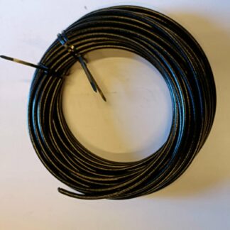 7 mm ht tändkabel – Blank tråd kärna bomull flätad BLACK